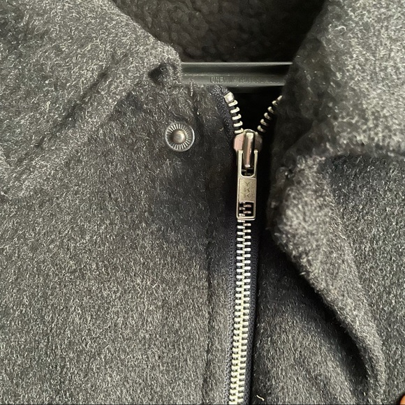 Men’s Charcoal Gray wool JCrew Sherpa lined jacket - Picture 3 of 8